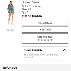 Hudson Jeans Denim Blue Romper